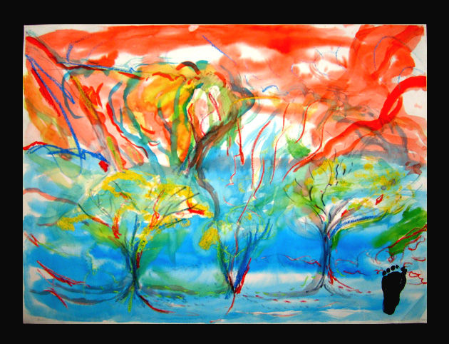 paisaje con pie