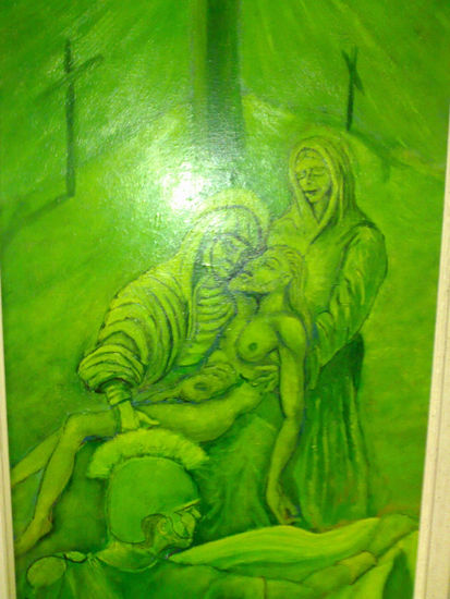 Pasion en verde Oil Canvas Figure Painting