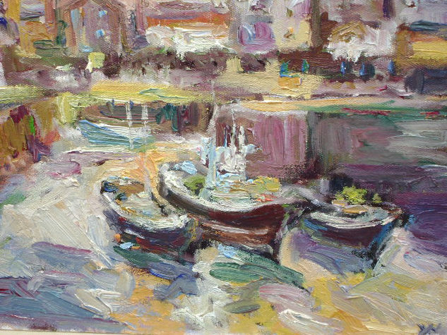 marina con barcas 2 Oil Canvas Landscaping