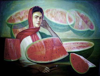 Frida con sandias
