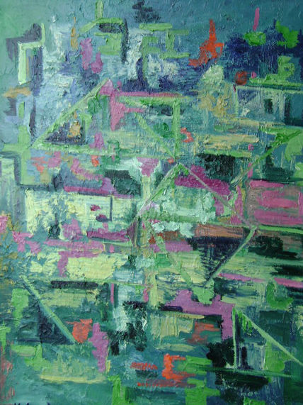 Abstracto en verdes