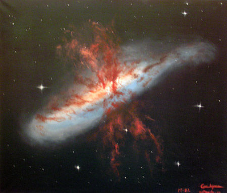 Galaxia del Cigarro Oil Canvas Others