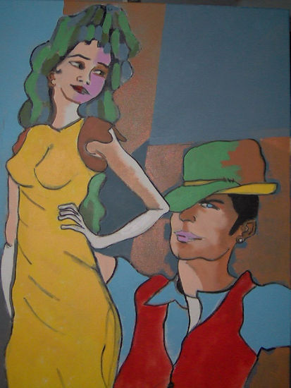 Los novios Acrylic Canvas Figure Painting