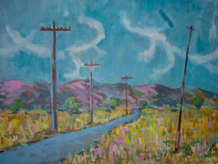 Paisaje con postes 2