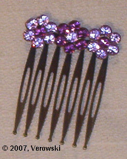 Peineta 3 flores