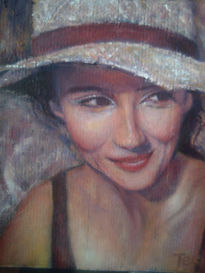 "dama con sombrero"