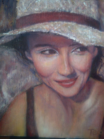 "dama con sombrero"