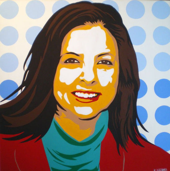 Yo Claudia! Acrylic Textile Portrait