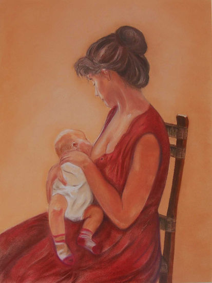 La Maternidad Pastel Papel Retrato