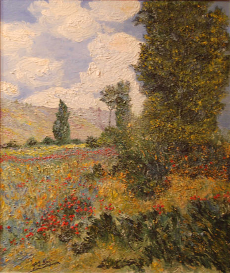 Paisaje con Ciprés Oil Canvas Landscaping