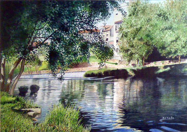 Río Arnoia en Allariz Watercolour Paper Landscaping