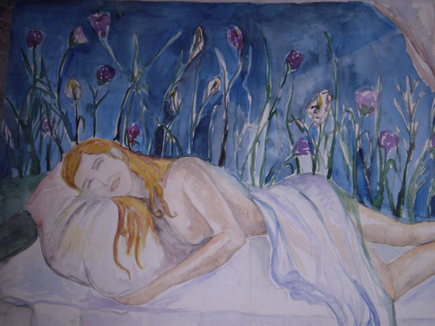 SUEÑOS Watercolour Card Figure Painting