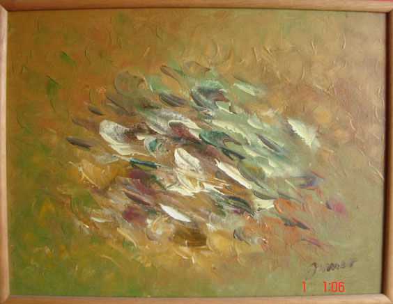 hojas barridas por el viento Oil Canvas Landscaping