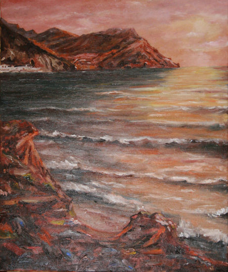 Costa de Almeria Oil Canvas Marine Painting