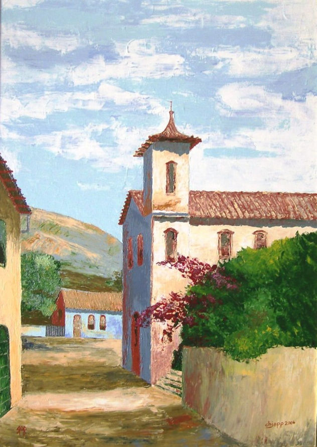 J06022 Paisagem Mineira com Igreja