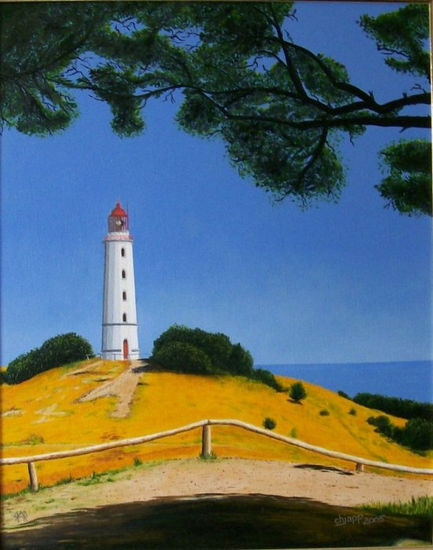 J05016 Farol da Ilha Hiddensee Oil Canvas Landscaping