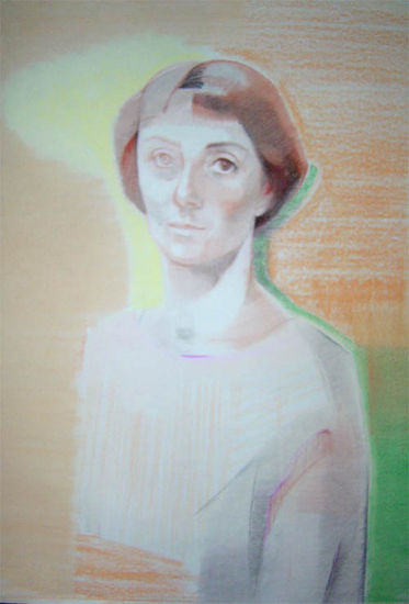 autorretrato Pastel Papel