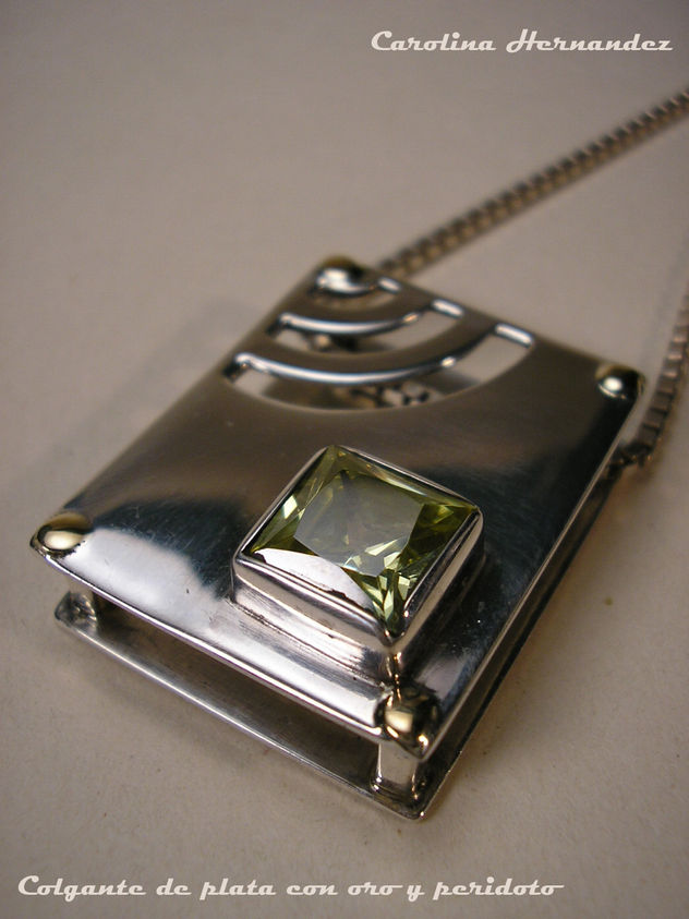 colgante de plata geometrico