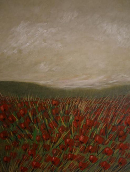 Amapolas VIII Oil Canvas Landscaping