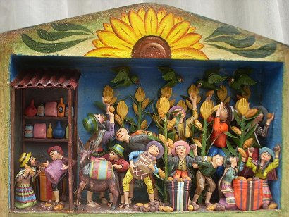 Retablo Ayacuchano Cerámica Figurativa