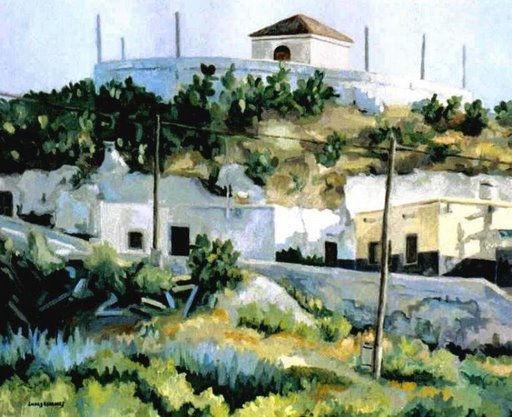 EL CERRILO LA CRUZ., BENAHADUX. Oil Canvas Landscaping