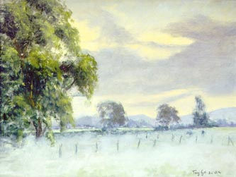 06_AMANECER EN LA SABANA Oil Canvas Landscaping