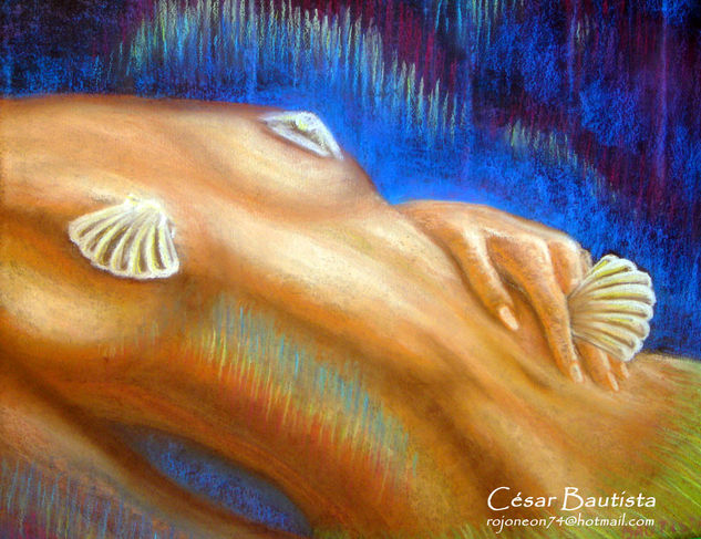 Sirena Pastel Paper Nude Paintings