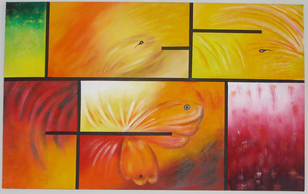 Fusión de Color Oil Canvas Animals