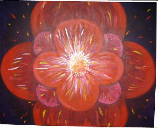 FLOR PROMETIDA Acrylic Canvas Floral Painting