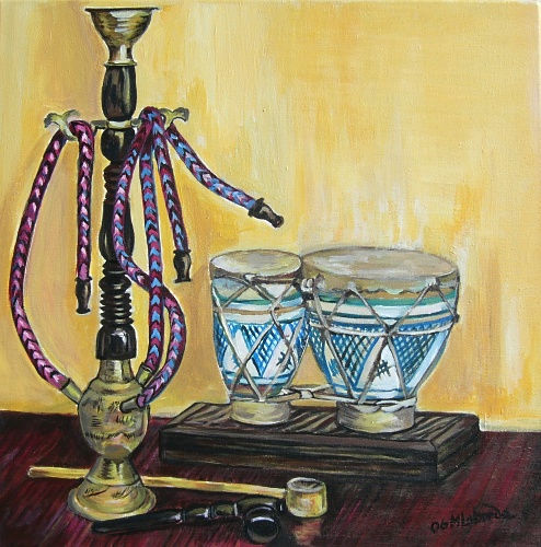 Pipa de agua Acrylic Canvas Still Life Paintings