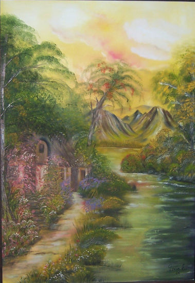 Paisaje Colombiano Oil Canvas Landscaping