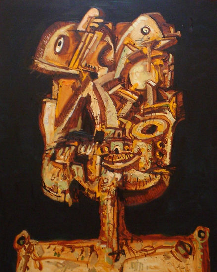 Cabeza con música Oil Canvas Others