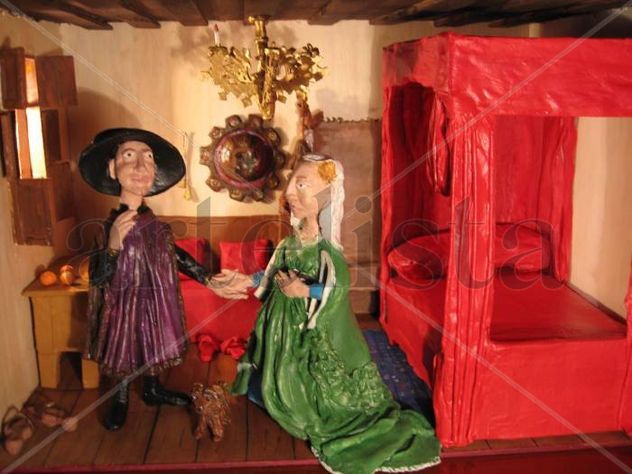 familia Arnolfini en cajón