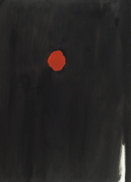 Circulo rojo en negro