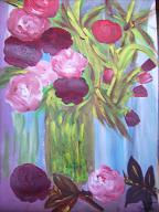 Rosas de terciopelo Acrylic Paper Floral Painting