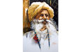 E indio de barba blanca