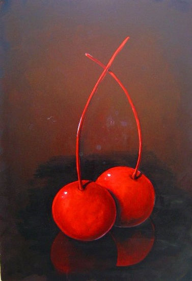 cerezas Oil Canvas Still Life Paintings