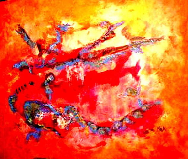 EN EL FUEGO Mixed media Canvas