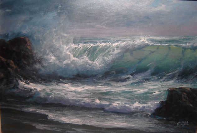 olas Oil Canvas Marine Painting