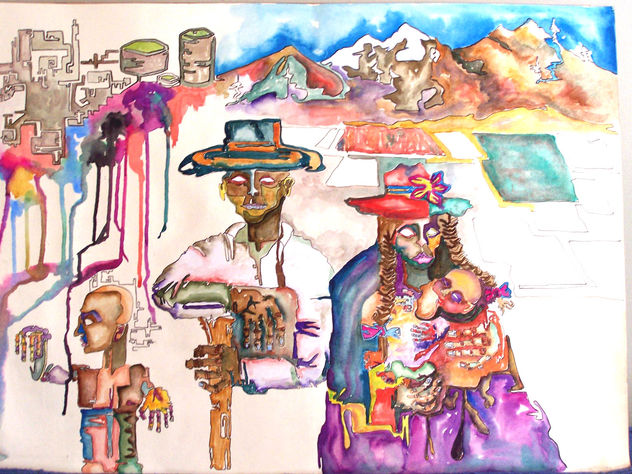 la familia, las montañas y las minas