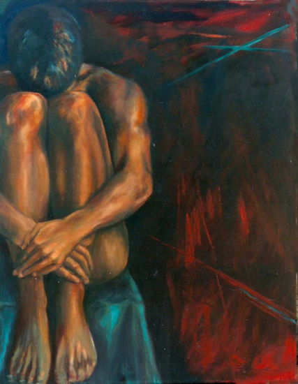 Desnudo de Hombre (La encrucijada) Oil Canvas Nude Paintings