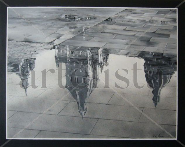 Reflejo del Ayuntamiento II Acrylic Canvas Landscaping