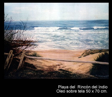 Playa del Rincón del Indio1 Óleo Lienzo Paisaje