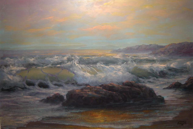 atardecer en el oceano pacifico