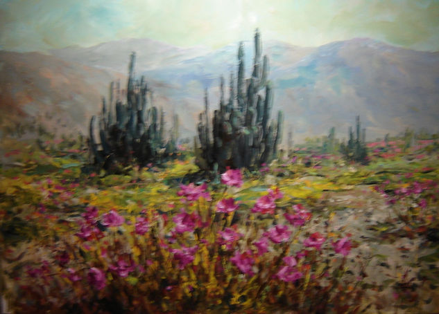 desierto florido de atacama chile Acrylic Canvas Landscaping