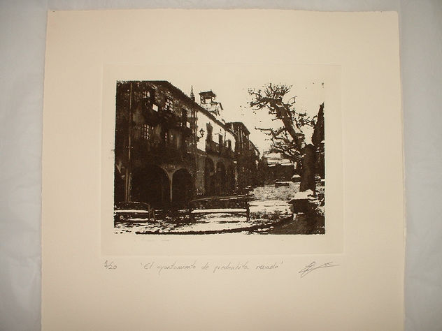 El ayuntamiento de Piedrahita nevado