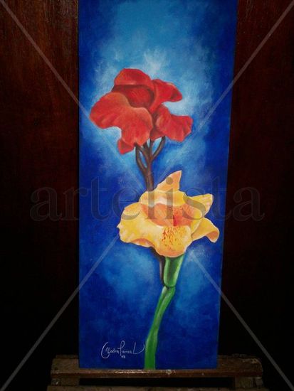 Nosotras Acrylic Panel Floral Painting