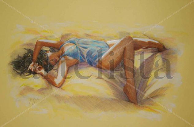 sexi 2 Mixed media Canvas Nude Paintings