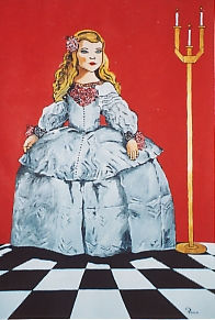 La infanta de Las Meninas Acrylic Paper Figure Painting