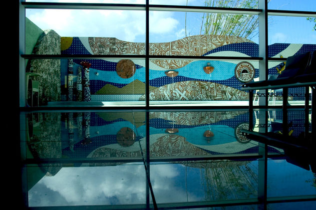 mural aeropuerto Internacional Puntacana 